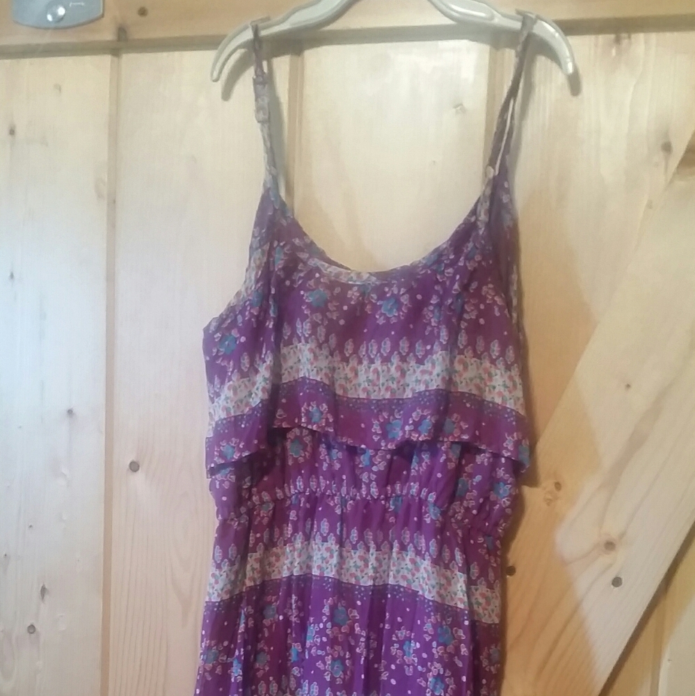Purple strapped dress